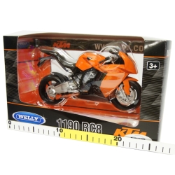 WELLY 1:10 MOTOCYKL KTM 1190 RC8 POMARAŃCZOWO-CZARNY (62806) - 5