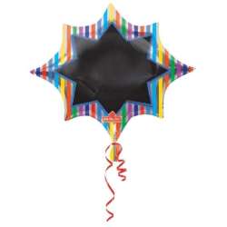 Balon foliowy Super ksztalt paski 88x73cm - 1
