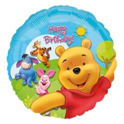 Balon foliowy Pooh and Friends Sunny BDAY 46cm