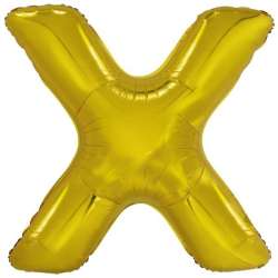 Balon foliowy litera X złota 81x86cm