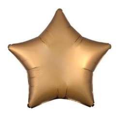 Balon foliowy Lustre satynowy złoty gwiazda luzem