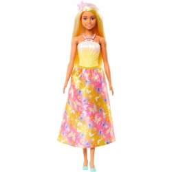 Barbie Księżniczka żółto - różowy strój HRR09 - 1