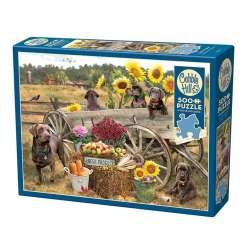 Puzzle 500 Labradory z wozu, koniom lżej G3