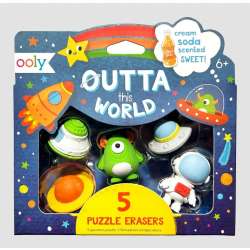 Pachnące Gumki Do Ścierania Kosmiczne Puzzle 5szt - 1