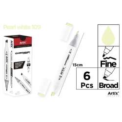 Marker Chromax z 2 końcówk. pearl white 109 (6szt)