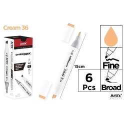 Marker Chromax z 2 końcówk. cream 36 (6szt)