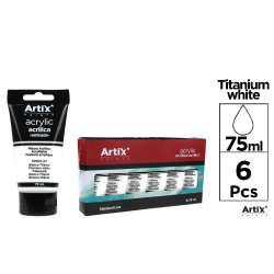 Farba akrylowa tytanowy biały 75ml (6szt)
