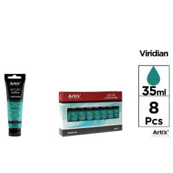 Farba akrylowa szmaragdowo-zielona 35ml (8szt)