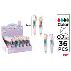 Długopis mini 4-kolorowy 0.7mm jednorożec (36szt)