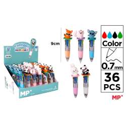 Długopis mini 4-kolorowy 0.7mm zwierzątka (36szt)