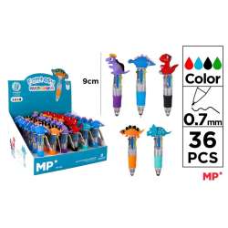 Długopis mini 4-kolorowy 0.7mm dinozaur (36szt)