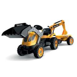 Traktor na pedały Max przyczepa, łyżka, koparka 710304 SMOBY (7600710304) - 1