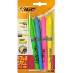 Zakreślacz Highlighter Grip mix 4szt BIC - 1