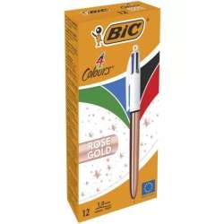 Długopis 4 Colours Rose Gold mix (12szt) BIC - 1