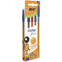 Długopis Cristal Original Fine mix 4szt BIC - 1