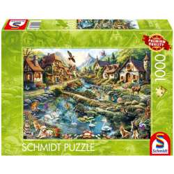 Puzzle PQ 1000 Wioska na skraju lasu - 1