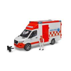 Mercedes Sprinter Ambulans z figurką ratownika edycznego i modułem światło + dźwięk 02676 BRUDER (BR-02676)