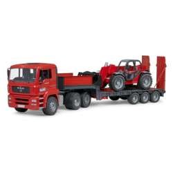 Auto MAN TGA z naczepą niskopodłogową i ładowarką teleskopową Manitou MLT 633 Bruder (BR-02774)