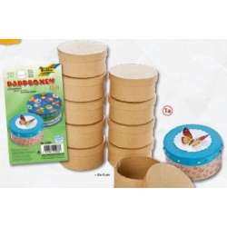 Pudełko mini koło naturalne 8x4cm