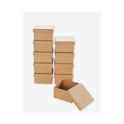 Pudelko kwadratowe naturalne 7,5x7,5x4,5cm