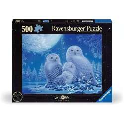 Puzzle 500 świecące - Sowy