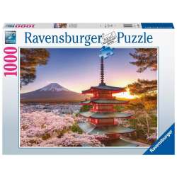 Puzzle 1000 Fudżi i kwitnąca wiśnia - 1