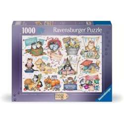 Puzzle 1000 Kalendarz Szalonych Kotów - 1