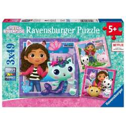 Puzzle dla dzieci 3x49 Koci Domek Gabi (GXP-884310) - 1