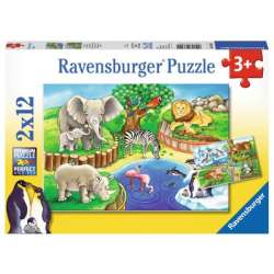 Puzzle 2x12el Zwierzęta w ZOO 076024 RAVENSBURGER p12 (RAP 076024) - 1