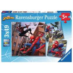 Puzzle 3x49el Spider Man w akcji 080250 RAVENSBURGER (RAP 080250) - 1