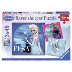 Puzzle 3x49 Frozen Elsa Anna i Olaf (RAP 092697) - 1