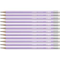 Ołówek Swano Pastel HB z gumką lilia (12szt) - 1