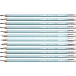 Ołówek Swano Pastel HB z gumką niebieski (12szt) - 1