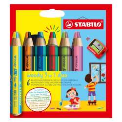 Kredki STABILO WOODY 3w1 6 kolorów + temperówka (8826-2)