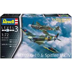 Samolot do sklejania 1:72 03710 Messerschmitt Bf109G-10 + Spitfire Mk.V Revell (REV-03710)