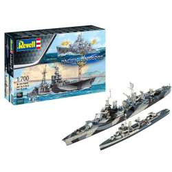 Modele okrętów USS Fletcher i USS Indianapolis