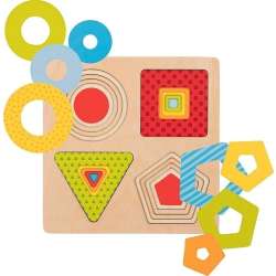 Puzzle warstwowe 4 kształty geometryczne - 1