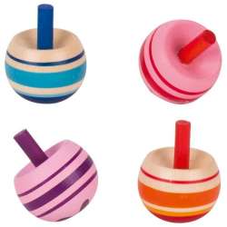 Drewniane mini bączki w paski - 1