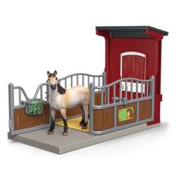 Schleich 42724 Zestaw Boks dla kucyka z klaczą Mustanga Farm World (SLH 42724)