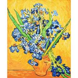 Malowanie po numerach z ramą 40x50cm Wazon z irysami. Van Gogh (KHO2013)