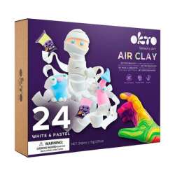 PROMO Zestaw lekkiej ciastoliny AIR CLAY Biel&Pastel 24 kolory 20024 (OKT5894)