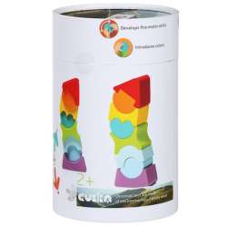 PROMO Balansująca krzywa wieża zabawka drewniana LD-8 12718 Cubika (LE2718) - 1