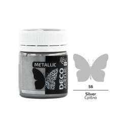 Farba akrylowa metaliczna silver 56 20ml