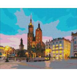 Diamentowa mozaika - Kraków wieczorem 40x50cm - 1