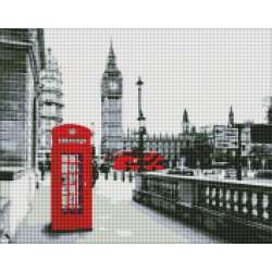 Diamentowa mozaika - Zadzwoń z Londynu 40x50cm - 1