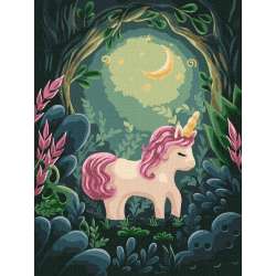 Malowanie po numerach z ramą KIDS 30x40cm Dziwny jednorożec (KHO6067)