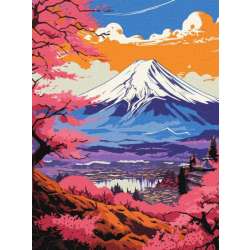 Malowanie po numerach z ramą 30x40cm Magiczne Fuji (KHO2900) - 1