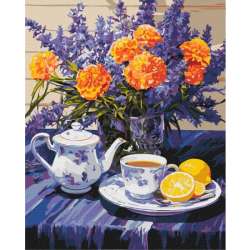 Malowanie po numerach z ramą 40x50cm Harmonia lawendy (KHO3265) - 1