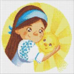 Diamentowa mozaika - Słoneczko 30x30cm