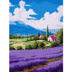 Malowanie po numerach z ramą 30x40cm Lawendowe przestrzenie (KHO6346) - 1
